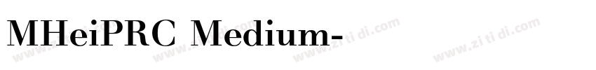 MHeiPRC Medium字体转换